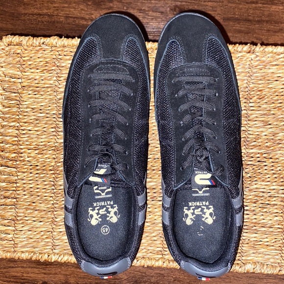 Patrick Black Leather Suede Sneaker - Picture 12 of 16